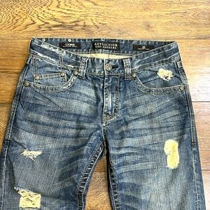 Affliction Cooper relaxed boot size 32 distressed excellent condition